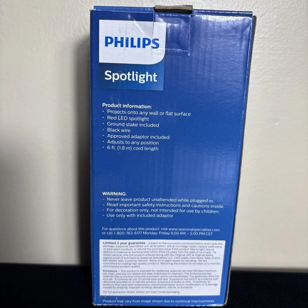 Philips Red Spotlight Indoor/Outdoor Projects Up To 20 ft